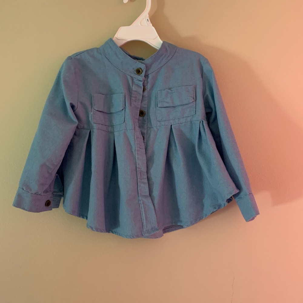 3T button down flare jean shirt